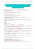 WGU D322 Introduction to Information Technology Exam &lpar;Intro to IT&rpar; Best Studying Material with  Questions and Answers