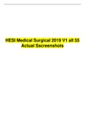 HESI Medical Surgical 2019 V1 all 55 Actual S screenshots 