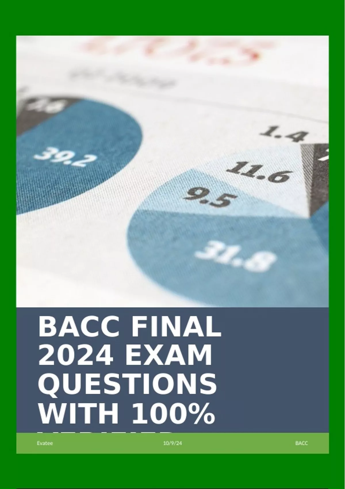 Bacc Pattern BACC FINAL 2024 EXAM QUESTIONS WITH 100% VERIFIED SOLUTIONS!! - BACC ...