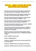 PPN 301 &ndash; WEEK 2 STUDY SET EXAM QUESTIONS AND ANSWERS