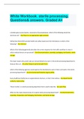 White Workbook&period; sterile processing&period; Questions& answers&period; Graded A&plus;
