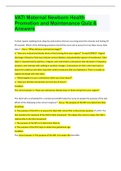 VATI Maternal Newborn Health Promotion and Maintenance Quiz&period;& Answers