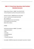 NSE 111 Final Exam Questions And Verified Detailed Answers