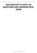 HESI EXIT V5 WITH 160 QUESTIONS AND ANSWERS REAL EXAM