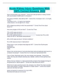 Acute Kidney Injury Questions With  100&percnt; Correct Answers 2022