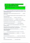 ACTUAL ARRT Radiography Exam 2024&sol;2025 Review &lpar;200-300&rpar;Already Graded To Pass A