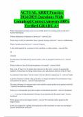 ACTUAL ARRT Practice 2024&sol;2025 Questions With Completed Correct Answers 100&percnt; Verified GRADE A&plus;