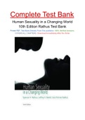 Test Bank for Human Sexuality in a Changing World 10th Edition Spencer A. Rathus, Jeff Nevid Jeffrey S. Nevid Lois Fichner-Rathus