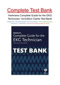 Test Bank for Hartman’s Complete Guide for the EKG Technician 1st Edition Clarke