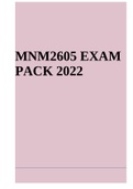 MNM2605 EXAM PACK 2022