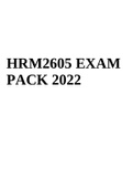HRM2605 EXAM PACK 2022