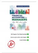 Test Bank for Financial Accounting for Managers&colon; 2024 Release by Wayne Thomas