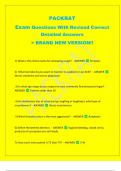PACKRAT   Exam Questions With Revised Correct  Detailed Answers   > BRAND NEW VERSION&excl;