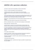 UNITEK LVN&period; specimen collection Questions and Answers 100&percnt; Solved