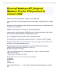 Maternal Newborn ATI&comma; Maternal Newborn Proctor ATI questions & answers 2022