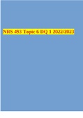 NRS 493 Topic 6 DQ 1 2022/2023