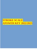 STROKE SCALE ANSWER KEY 2022/2023