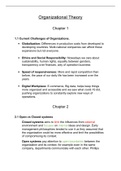 Organizational Theory, Chapters 1-2-3