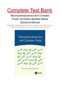 Microhydrodynamics and Complex Fluids 1st Edition Barthès Biesel Solutions Manual