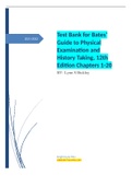 Test Bank for Bates’ Guide to Physical Examination and History Taking, 12th & 13th Edition |In Bundle
