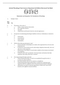 Complete Test Bank Animal Physiology From Genes to Organisms 2nd Edition Sherwood Questions & Answers with rationales &lpar;Chapter 1-16&rpar;