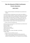 Palo Alto Networks PCNSA Certification Practice Questions 2022&sol;2023