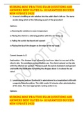 NURSING MISC PRACTICE EXAM QUESTIONS AND ANSWERS BEST RATED A&plus; GUARANTEED SUCCESS NEW UPDATE 2022