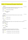 NUR 1172 Nutrition Exam 3 &sol; NUR1172 Nutrition Exam  &lpar;UP-TO-DATE&comma;2021-2022&rpar;&colon; Nutritional Principles 