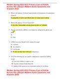 Walden Spring 2022 6531 Primary Care of Adults Across the Lifespan Midterm Exam Questions and Answers 2022
