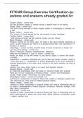 FITOUR Group Exercise Certification questions and answers already graded A&plus;