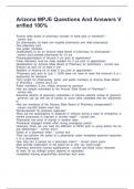 Arizona MPJE Questions And Answers Verified 100&percnt;