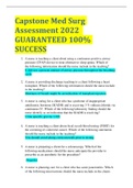 Capstone Med Surg Assessment 2022  GUARANTEED 100&percnt; SUCCESS