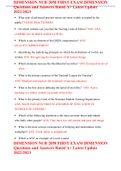 DIMENSION NUR 2058 FIRST EXAM DIMENSION Questions and Answers Rated A&plus; Latest Update 2022&sol;2023
