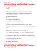 NURS 420 Chapter 31&colon; Nursing Management&colon; Hematologic Problems Test Bank Questions and Answers New Update 2022&sol;2023 