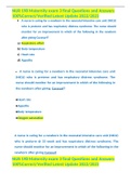 NUR 198 Maternity exam 3 final Questions and Answers 100&percnt;Correct&sol;Verified Latest Update 2022&sol;2023