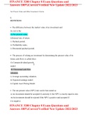 FINANCE 3200 Chapter 8 Exam Questions and Answers 100&percnt;Correct&sol;Verified New Update 2022&sol;2023