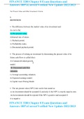 FINANCE 3200 Chapter 8 Exam Questions and Answers 100&percnt;Correct&sol;Verified New Update 2022&sol;2023