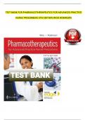 TEST BANK For Pharmacotherapeutics for Advanced Practice Nurse Prescribers&comma; 6th Edition by Woo & Wright&comma; ISBN13&colon; 9781719648035&comma; All 57 Chapters Covered&comma; Verified Latest Edition