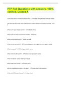 PTP Full Questions with answers&period; 100&percnt; verified&comma; Graded A