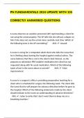 PN FUNDAMENTALS 2024 UPDATE WITH 105 CORRECTLY ANSWERED QUESTIONS