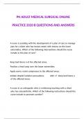 PN ADULT MEDICAL SURGICAL ONLINE PRACTICE 2020 B QUESTIONS AND ANSWERS&period;