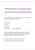 ATI PROCTORED-NUR 101 PN 2020 EXAM UPDATE WITH AMPLE QUESTIONS&comma; ANSWERED