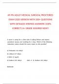 ATI PN ADULT MEDICAL SURGICAL PROCTORED EXAM 2020 VERSION WITH 200&plus; QUESTIONS WITH CORRECT ANSWERS