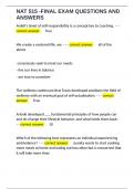 NAT 515 -FINAL EXAM QUESTIONS AND ANSWERS 