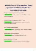 NSG 124 Exam 1 &vert; Pharmacology Exam &vert; Questions and Answers Rated A&plus; &vert; Latest 2024&sol;2025 Guide
