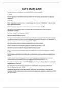 AMT 2 STUDY GUIDE &vert;Updated Questions with Correct Answers&vert;