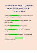 Bundle for NSG 124 Pharmacology Exam 1 &vert; Exam 2 &vert; Exam 3 & Final Exam&vert; Questions and Answers Graded A&plus; &vert; 2024&sol;2025 Guide &vert; Herzing