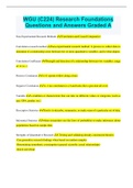 WGU &lpar;C224&rpar; Research Foundations Questions and Answers Graded A