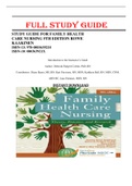 Study Guide for Family Health Care Nursing 5th Edition Rowe Kaakinen