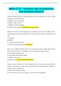 WGU C777 - Practice Test A Questions and Answers Rated A